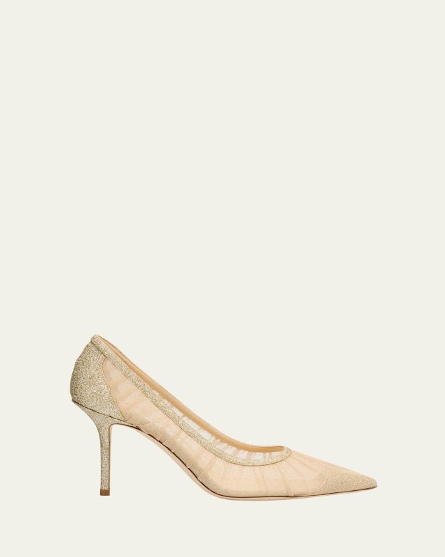 Love 85mm Glitter Tulle Pumps
